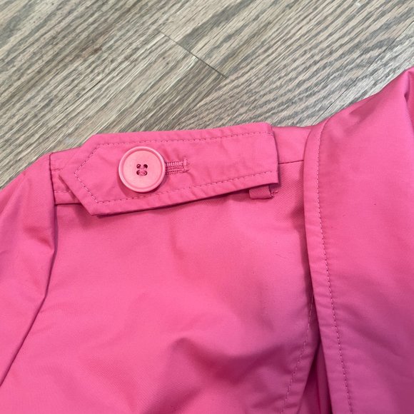 COLE Haan pink double breasted raincoat/trench coat with ties on sleeves, size M - Picture 5 of 15